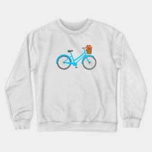 Bicycle with Flower Basket Crewneck Sweatshirt